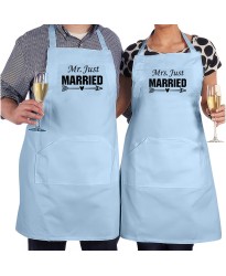  Mr & Mrs Just Married Name Newly Wed His Her Adult Unisex Couple Aprons